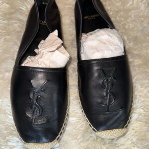 Saint Laurent Black Leather Loafers